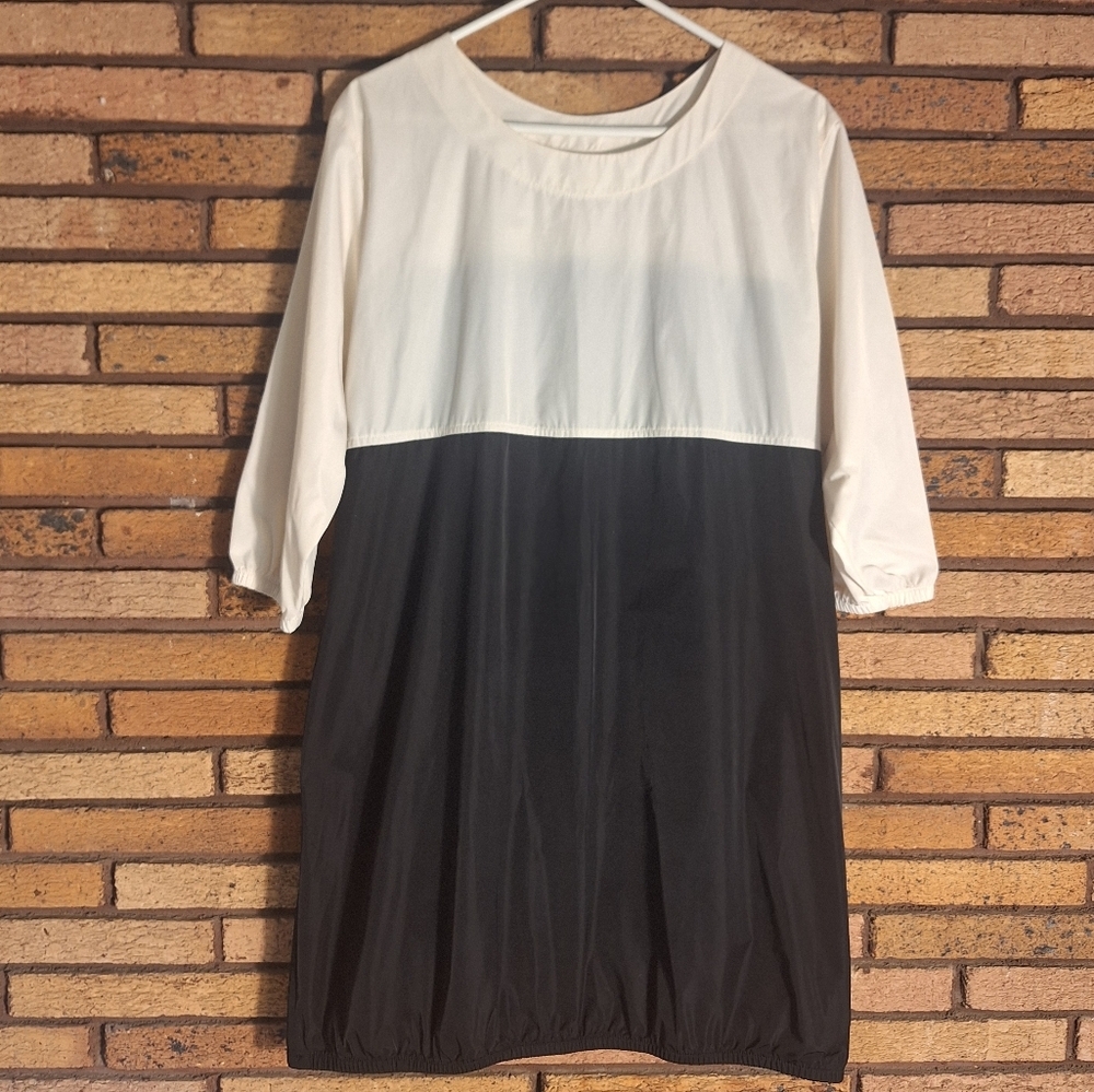 Planet By Lauren G Black And White Nylon Dress Size 1 (4-8)